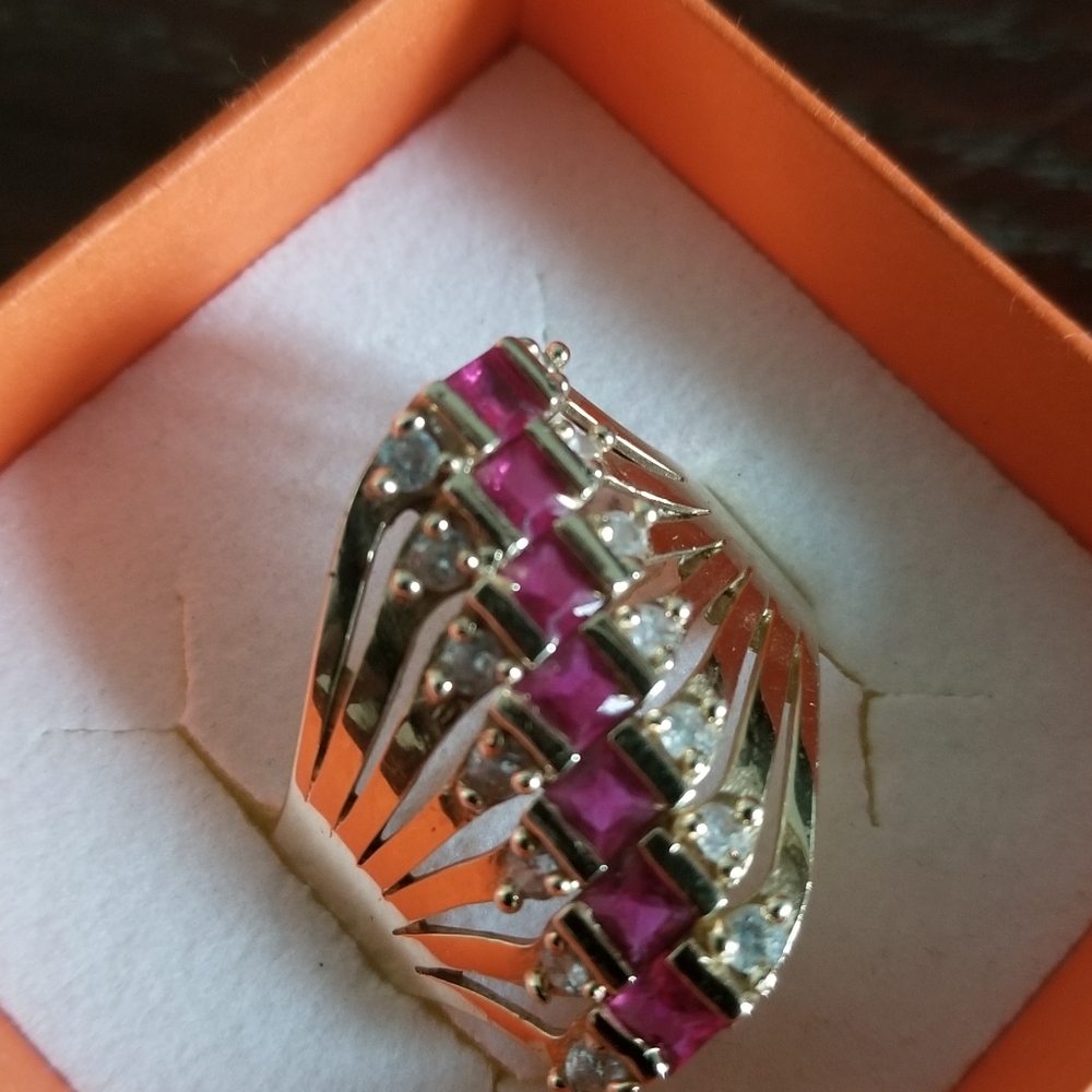 Sale! Vintage Semanario 14k ruby ring sz - Picture 10 of 16